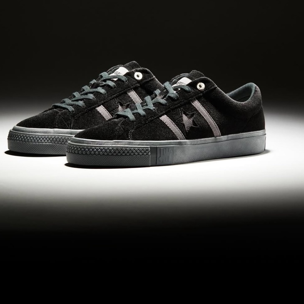 Converse Undefeated Converse One Star Academy Pro OX sneaker in black velvet 9.5